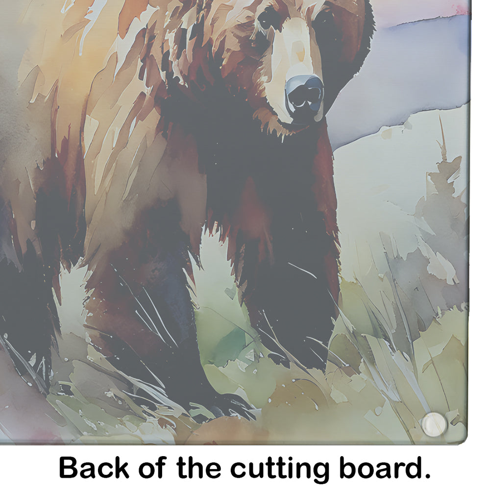 Grizzly Bear Glass Cutting Board