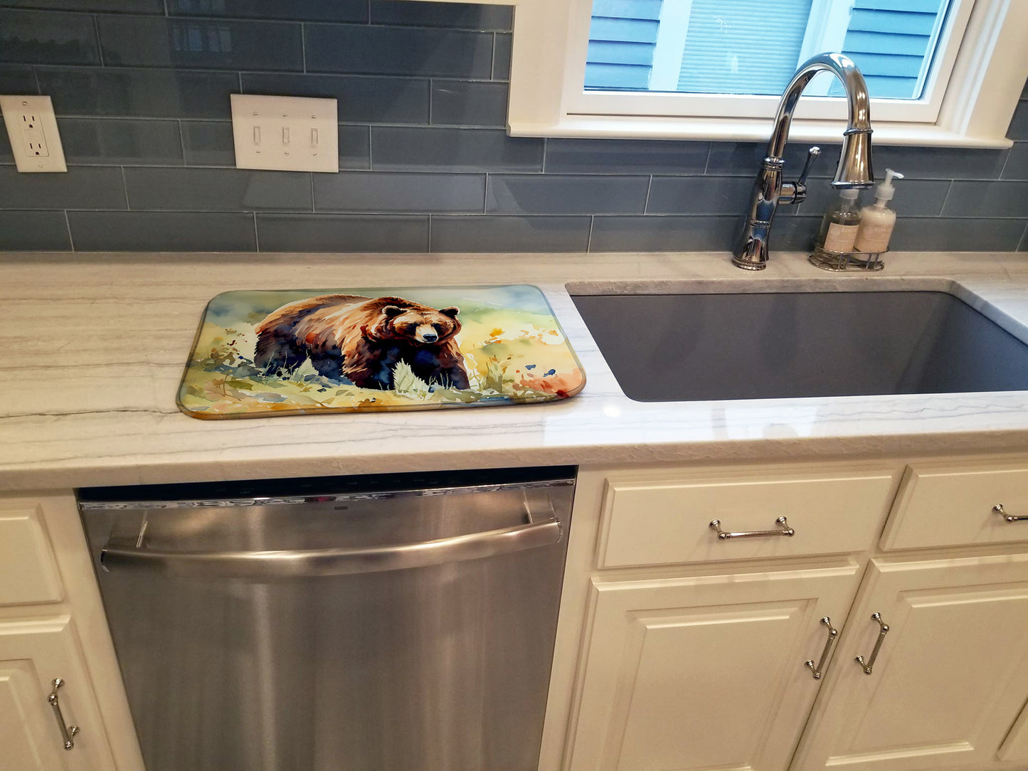 Grizzly Bear Dish Drying Mat