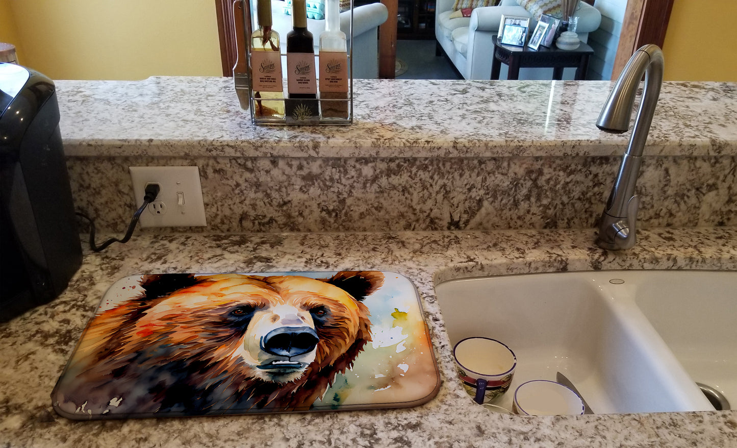 Grizzly Bear Dish Drying Mat