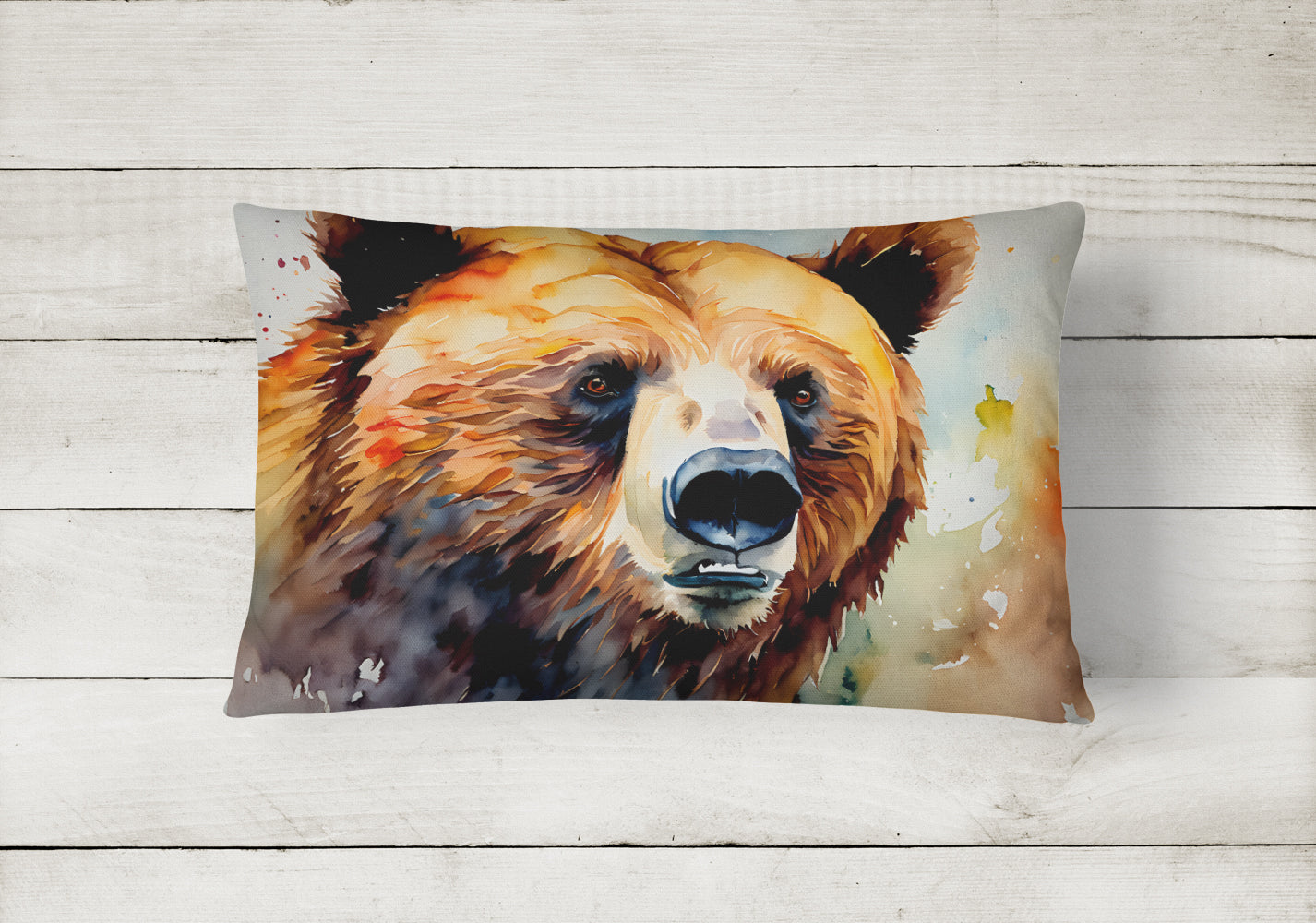 Grizzly Bear Throw Pillow