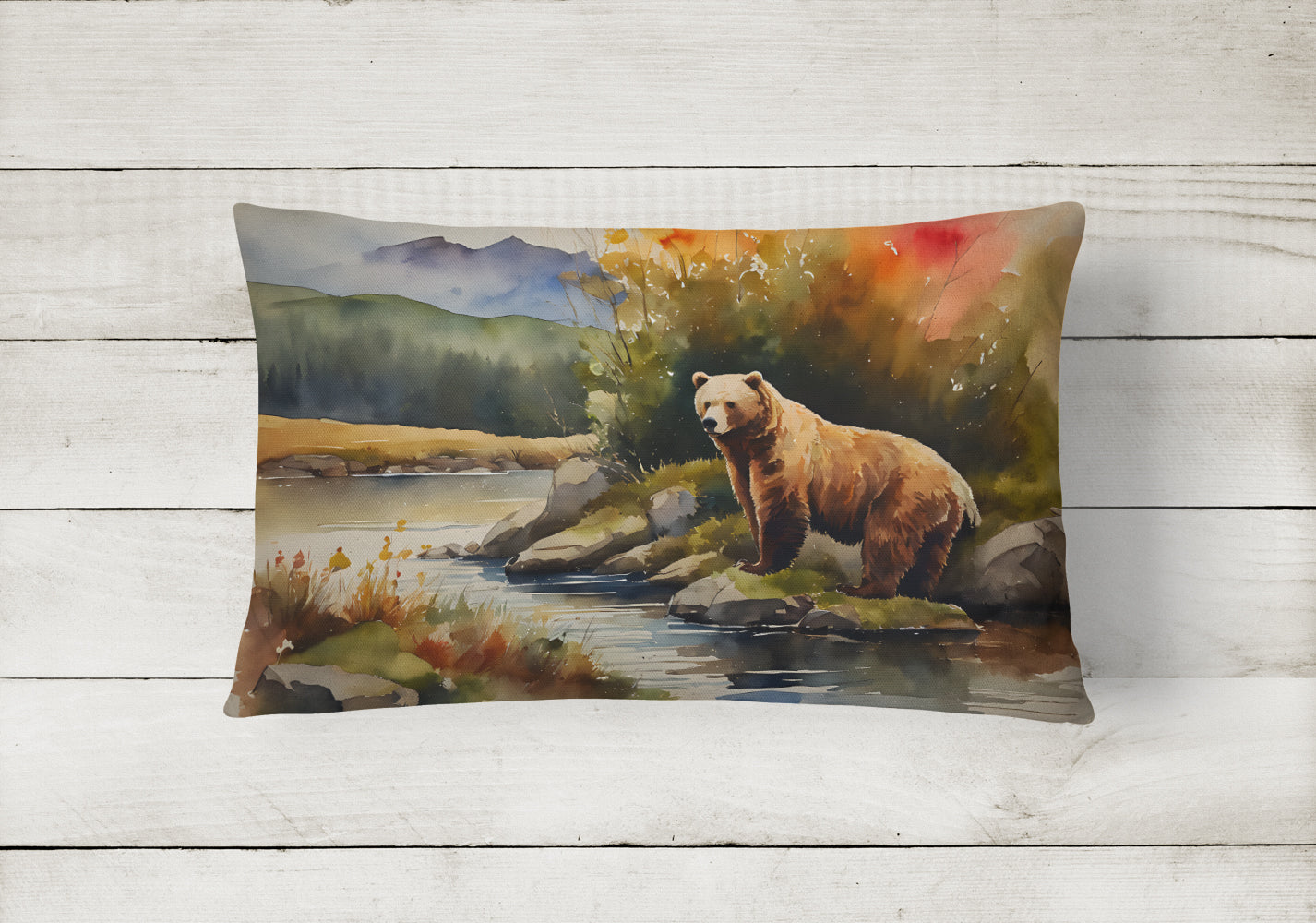 Kodiak Bear Throw Pillow