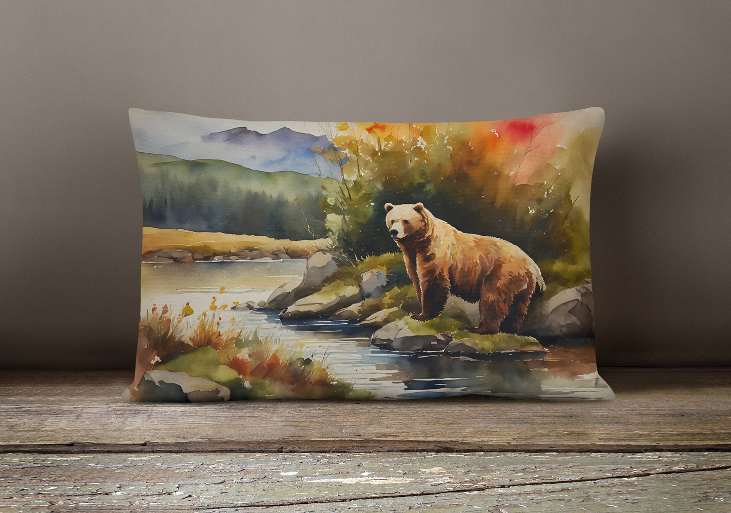 Kodiak Bear Throw Pillow