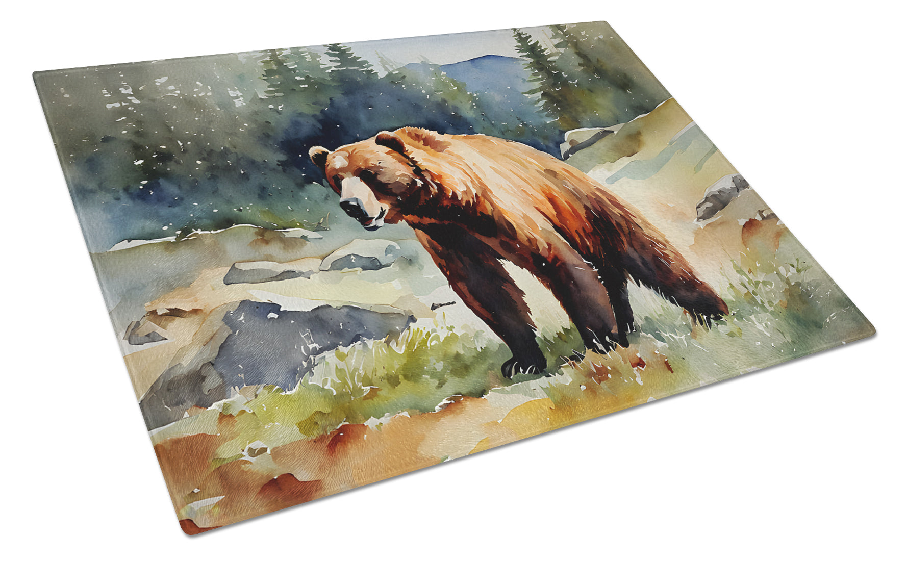 Buy this Kodiak Bear Glass Cutting Board