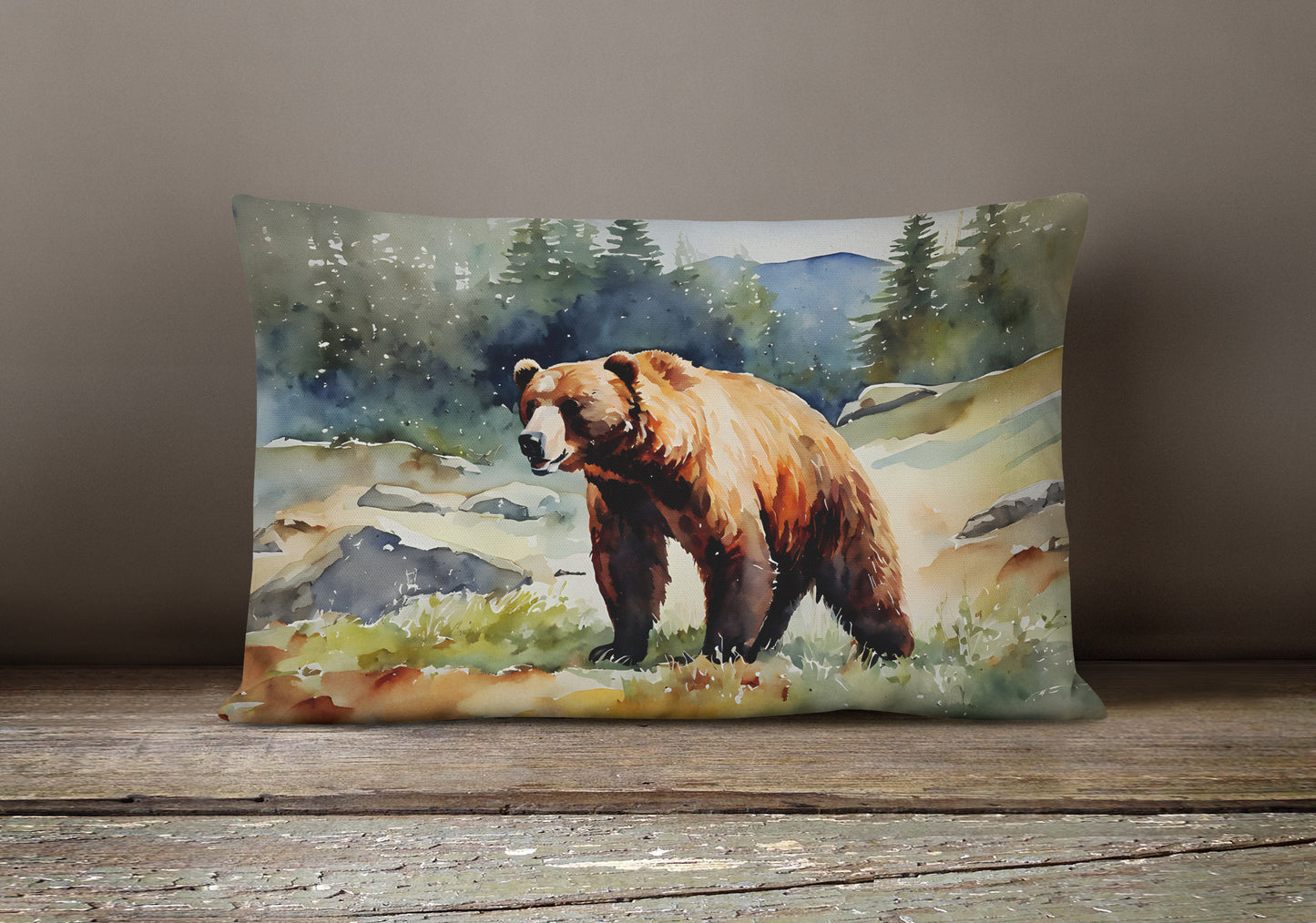 Kodiak Bear Throw Pillow