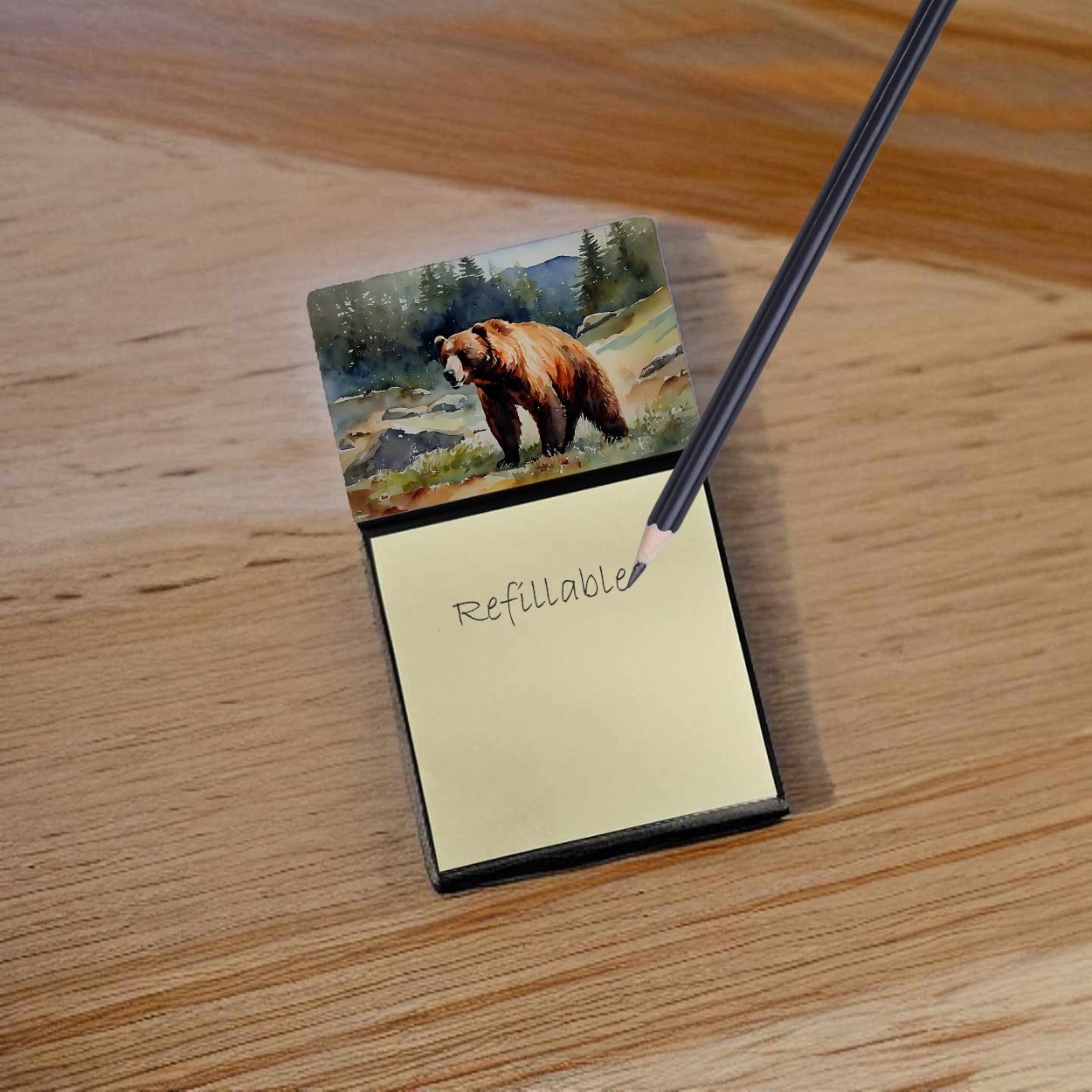 Kodiak Bear Sticky Note Holder