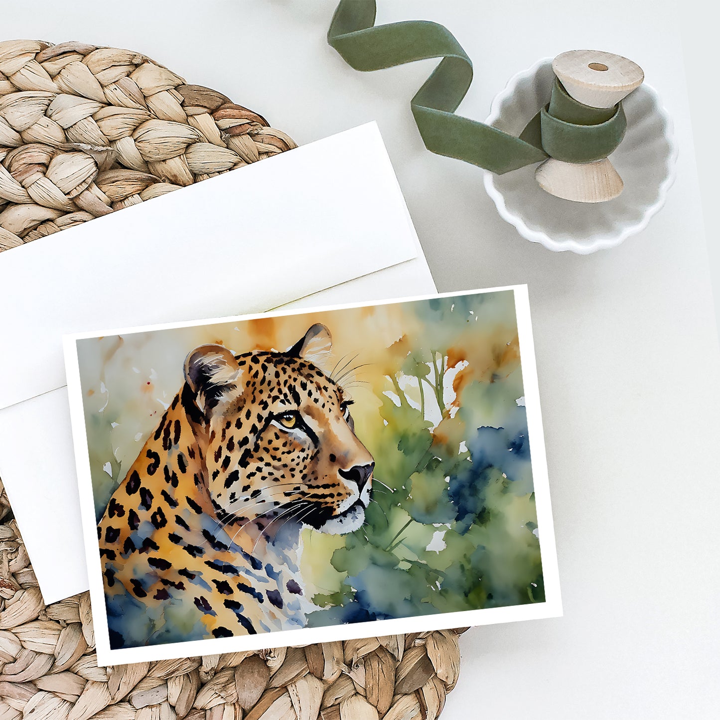 Leopard Greeting Cards Pack of 8