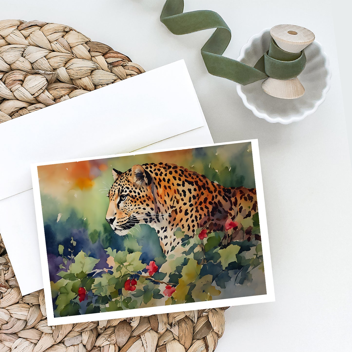 Leopard Greeting Cards Pack of 8