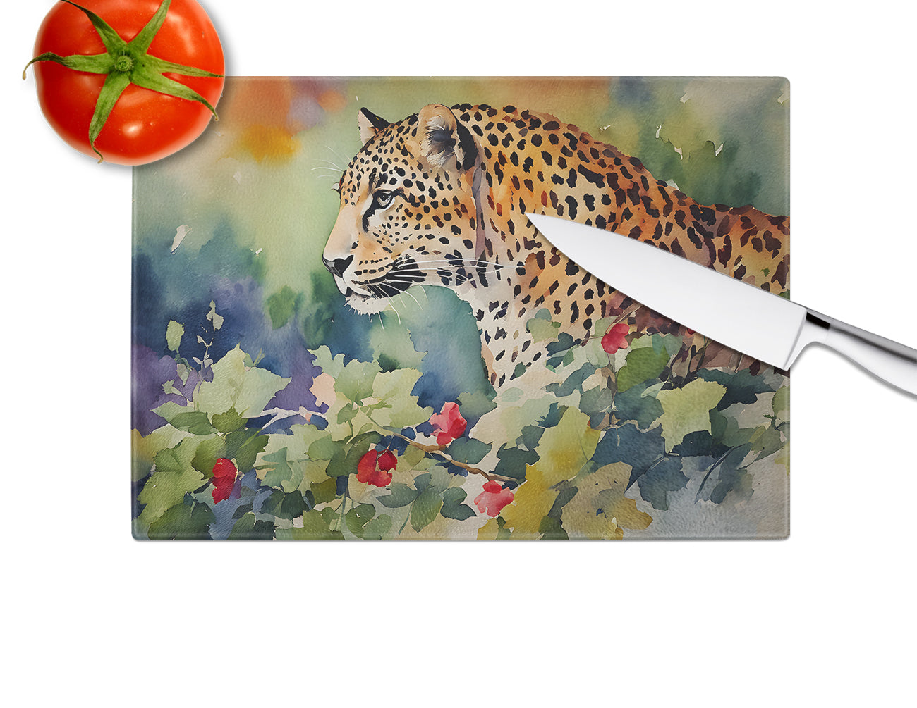 Leopard Glass Cutting Board