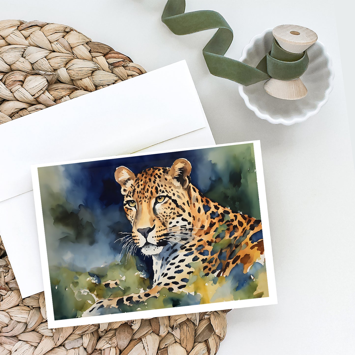 Leopard Greeting Cards Pack of 8