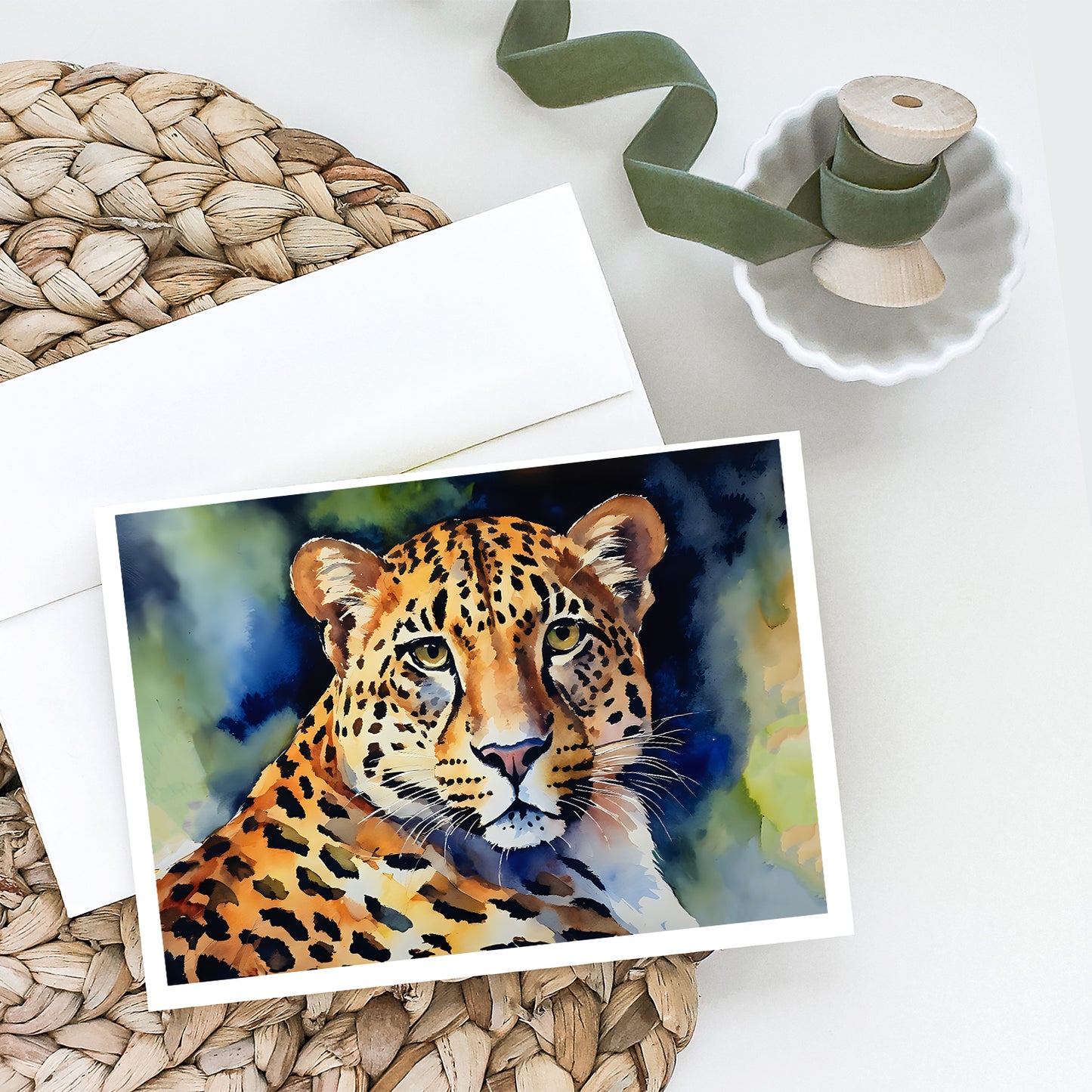 Leopard Greeting Cards Pack of 8