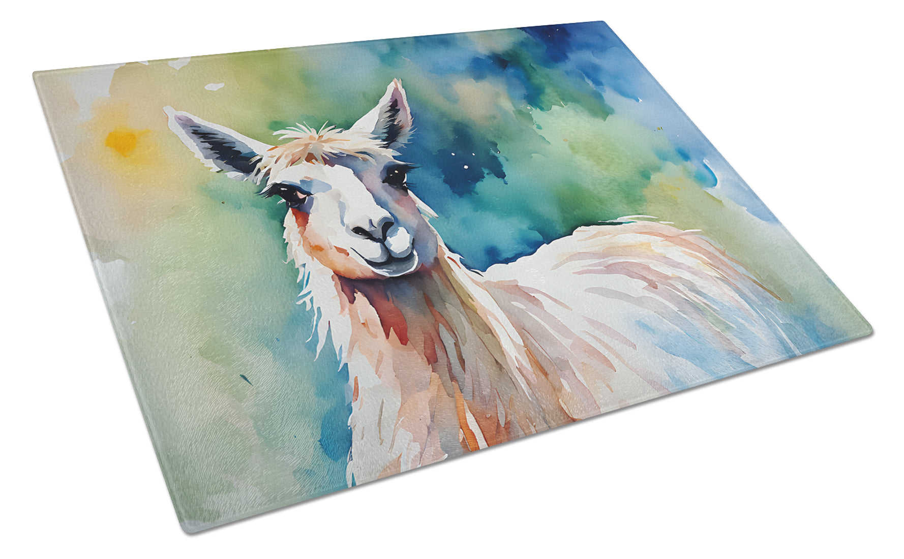 Buy this Llama Glass Cutting Board