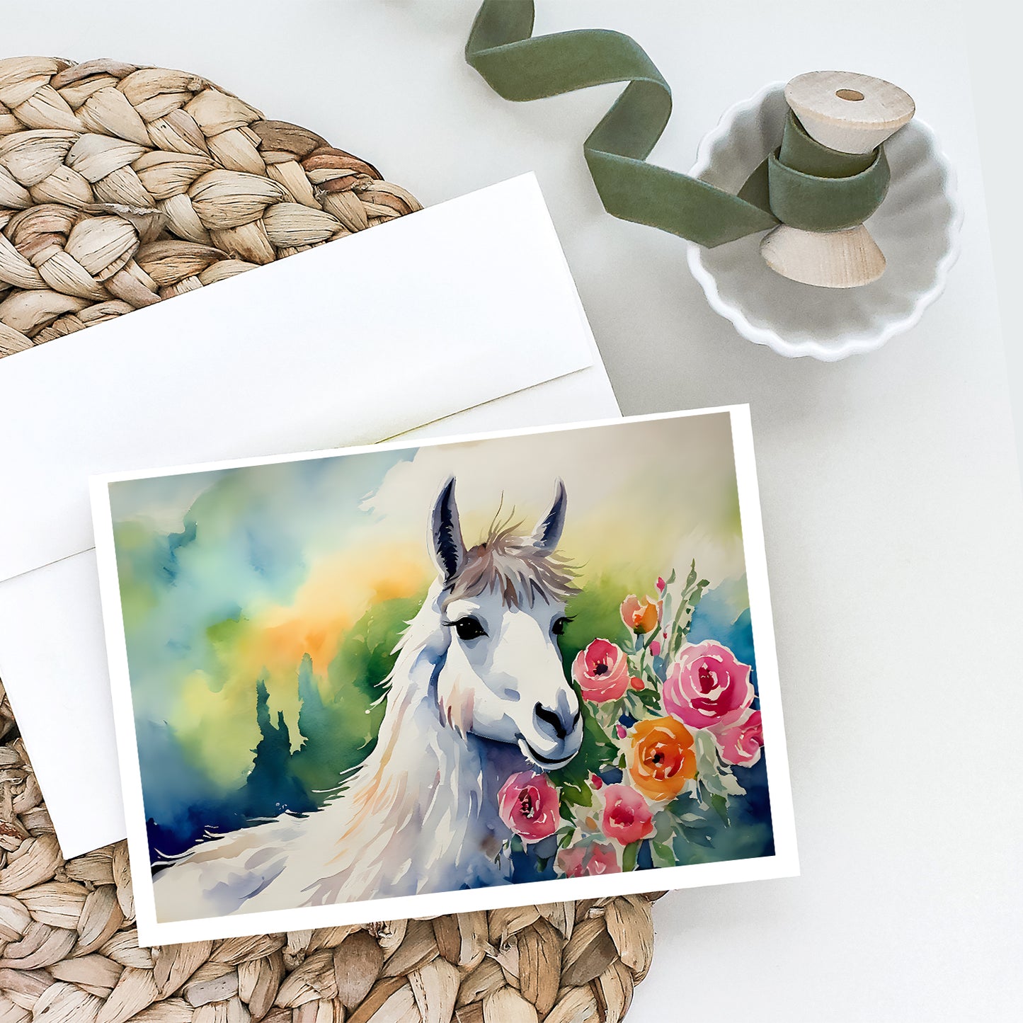 Llama Greeting Cards Pack of 8