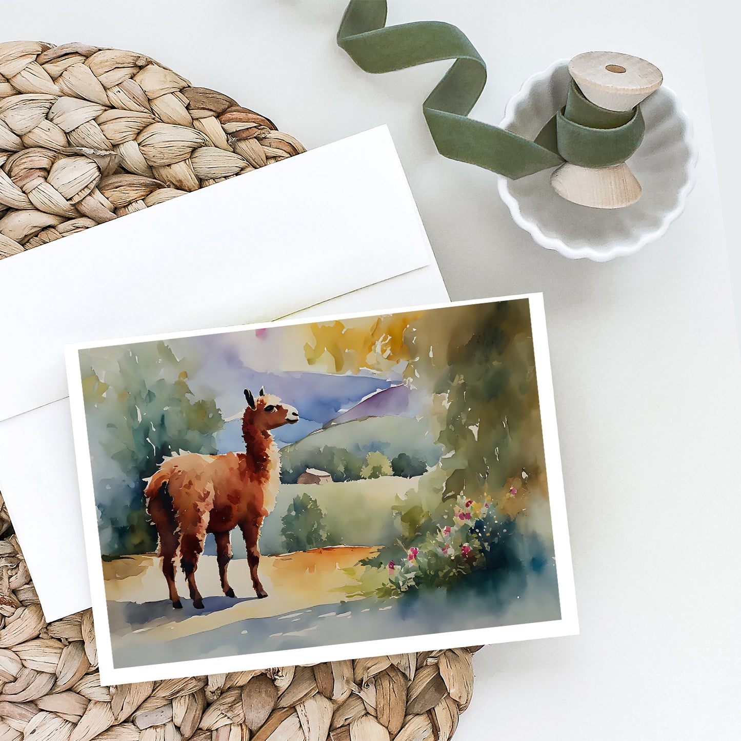 Llama Greeting Cards Pack of 8