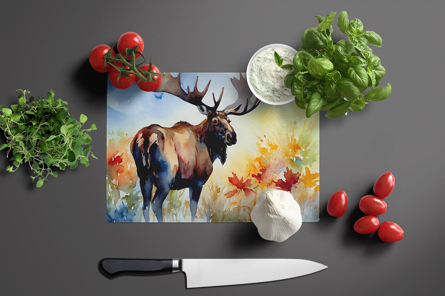 Moose Glass Cutting Board