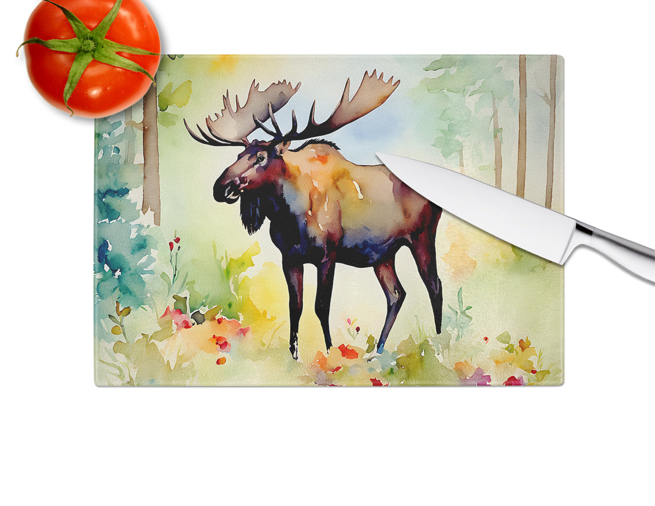 Moose Glass Cutting Board