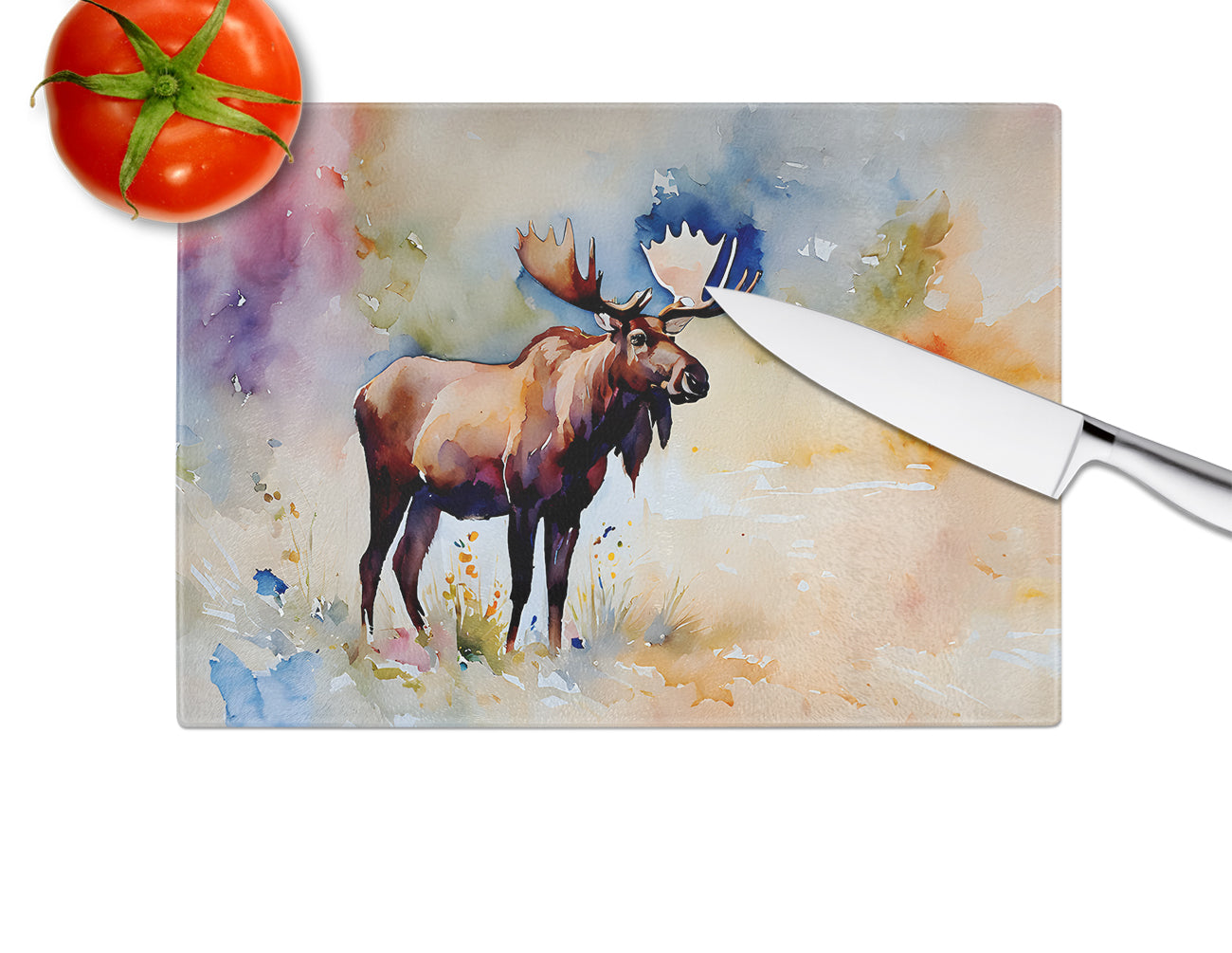 Moose Glass Cutting Board