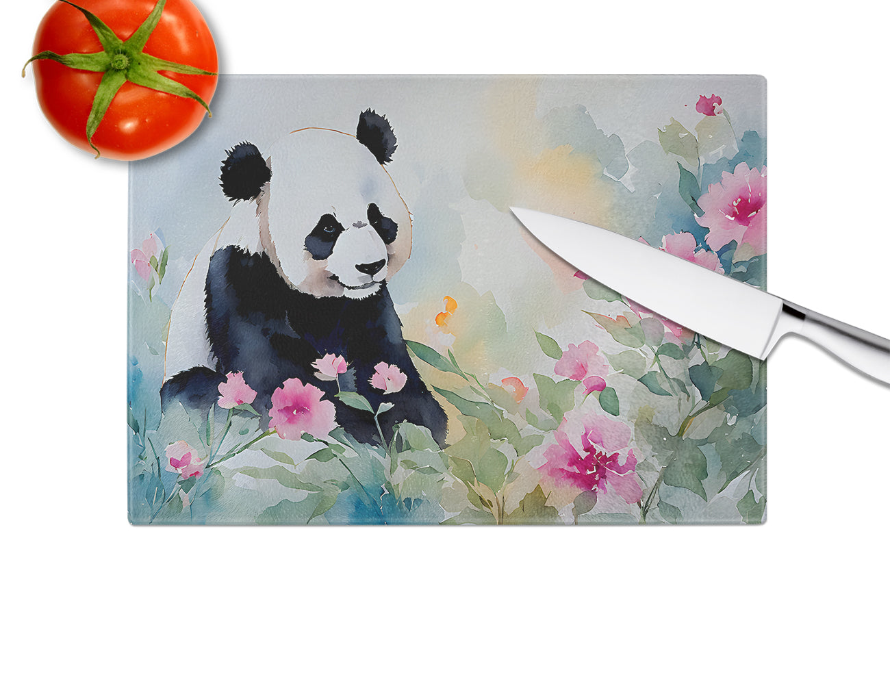 Panda Glass Cutting Board