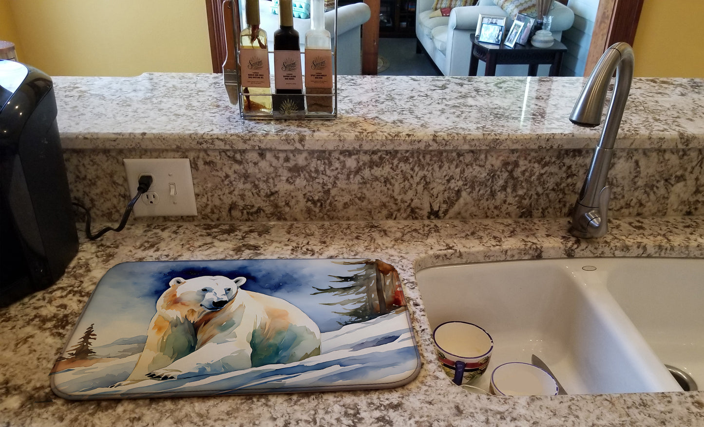 Polar Bear Dish Drying Mat