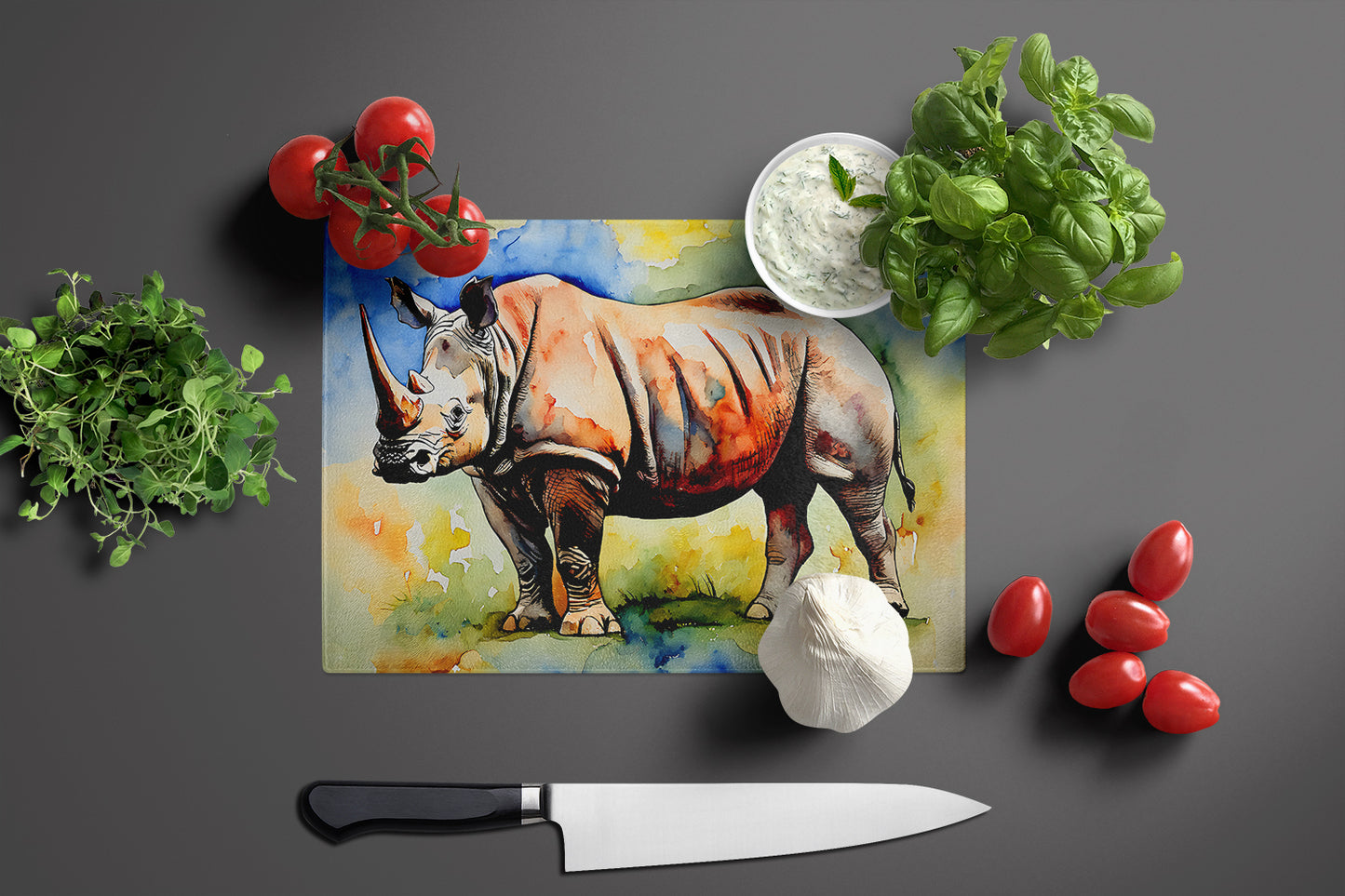 Rhinoceros Glass Cutting Board