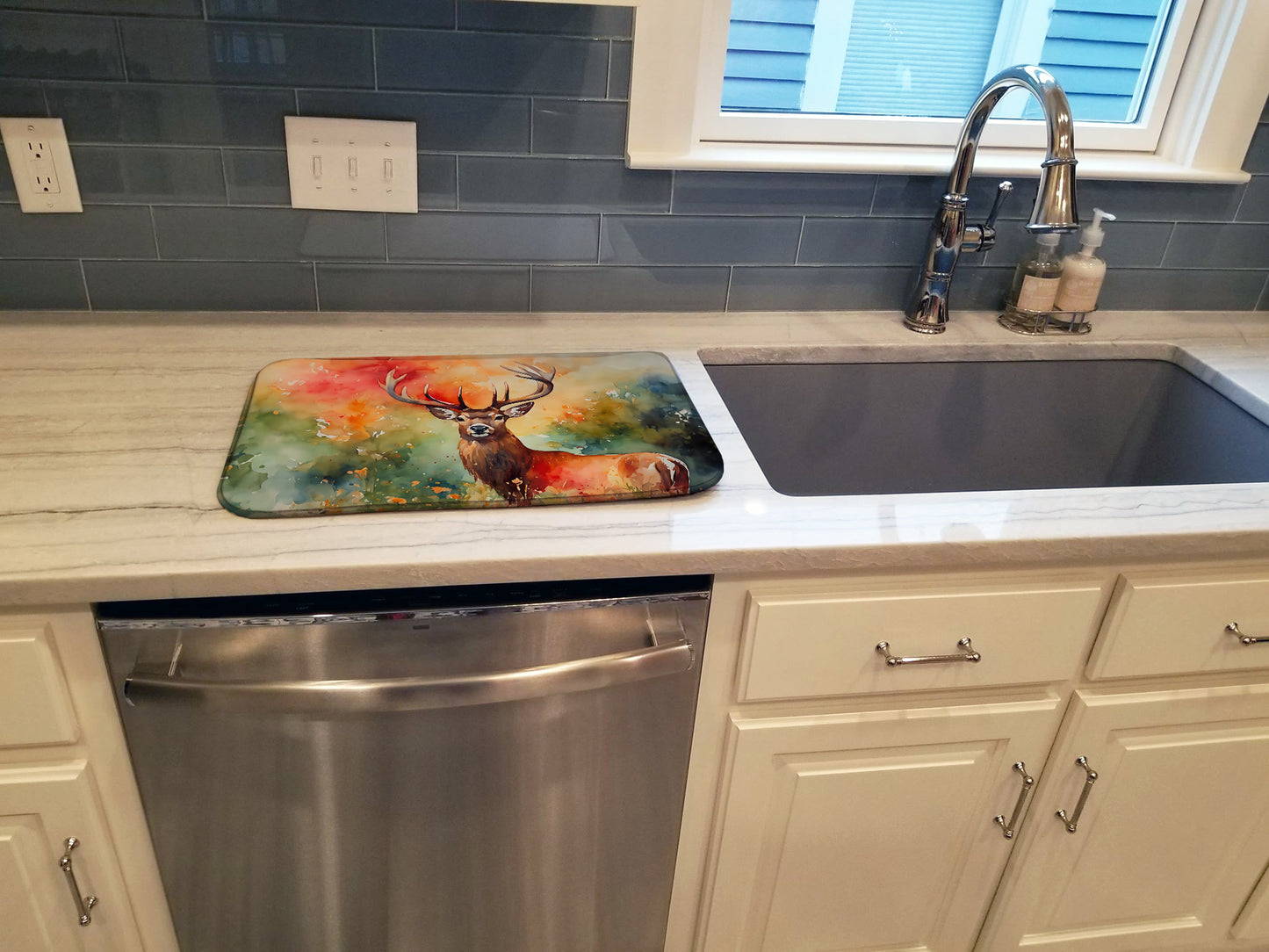 Deer Stag Dish Drying Mat