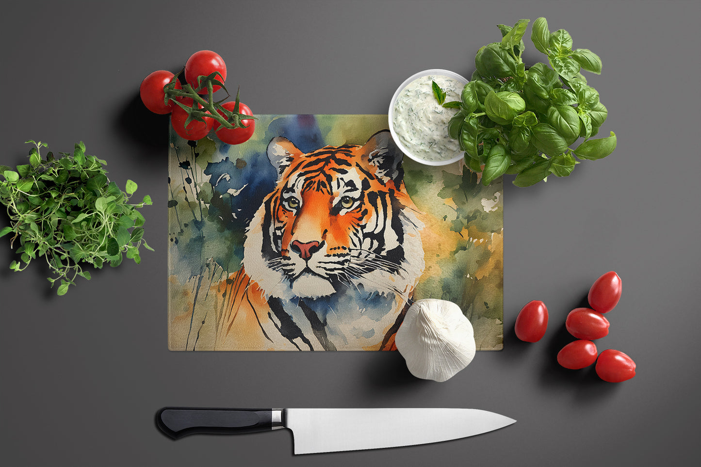 Tiger Glass Cutting Board