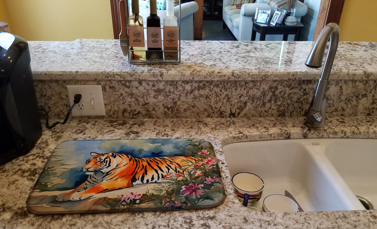 Tiger Dish Drying Mat