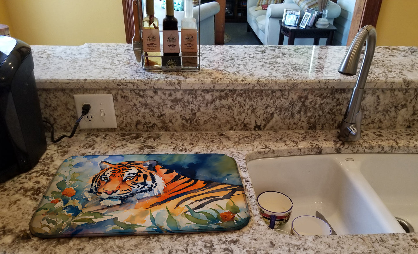 Tiger Dish Drying Mat