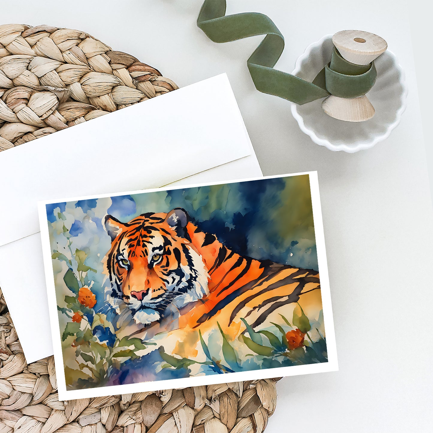 Tiger Greeting Cards Pack of 8