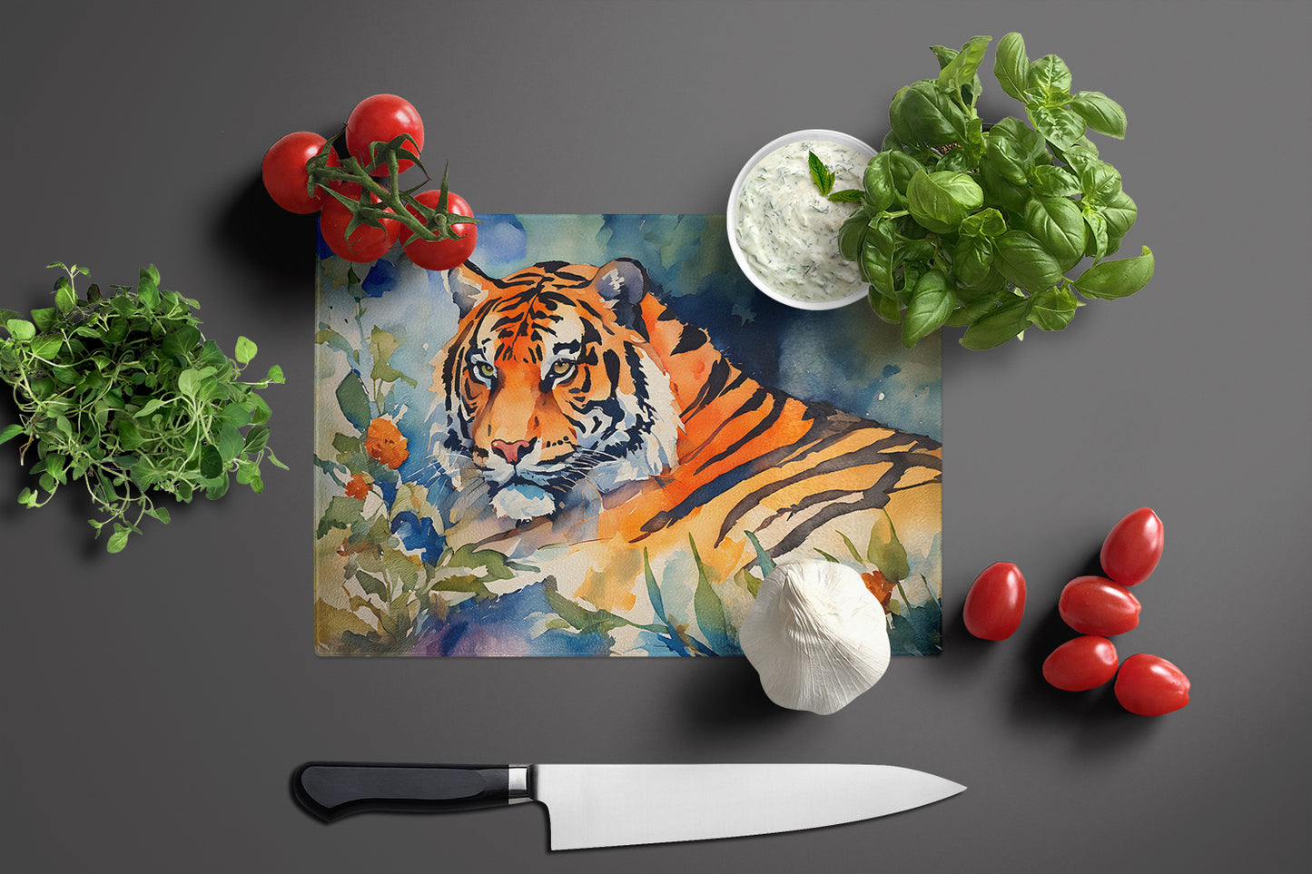 Tiger Glass Cutting Board