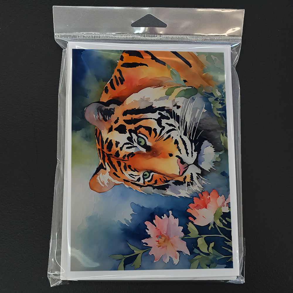 Tiger Greeting Cards Pack of 8