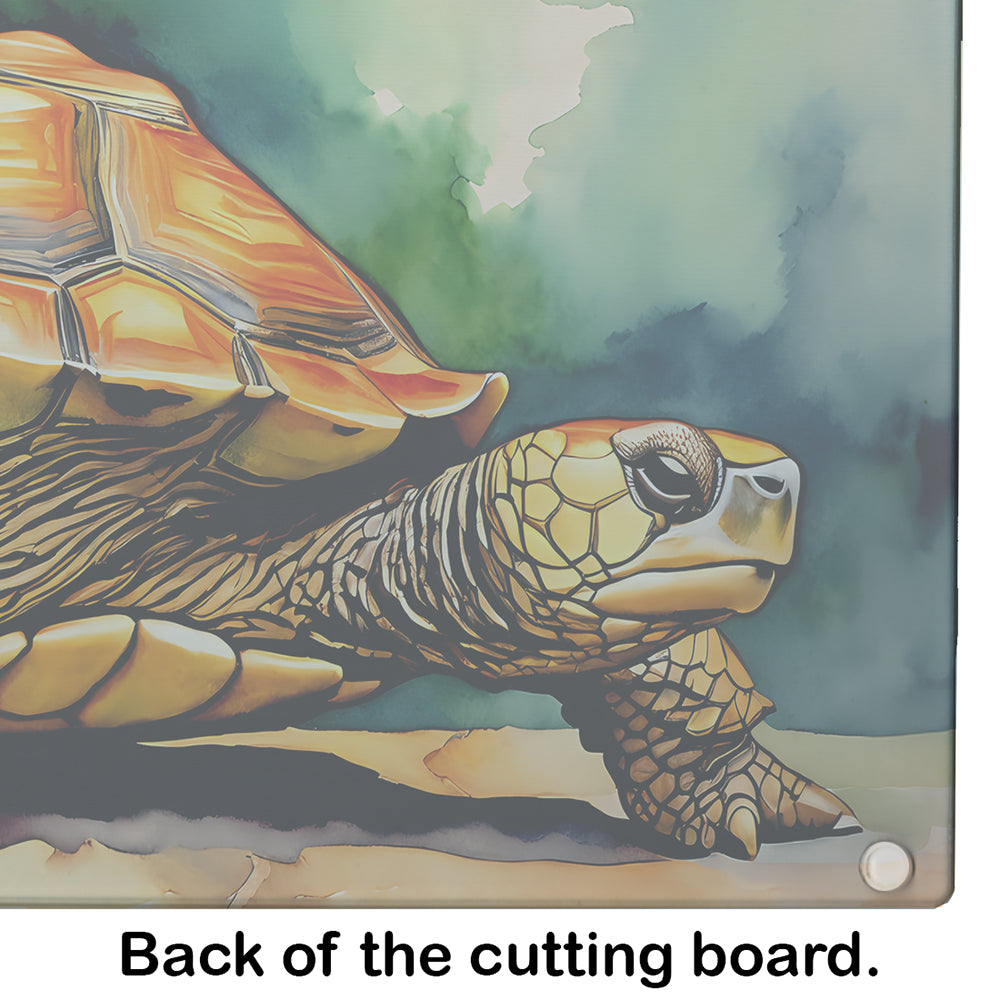 Turtles Tortoises Glass Cutting Board