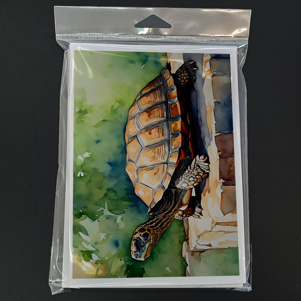 Turtles Tortoises Greeting Cards Pack of 8