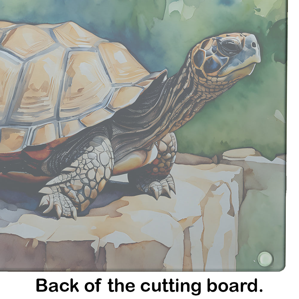 Turtles Tortoises Glass Cutting Board