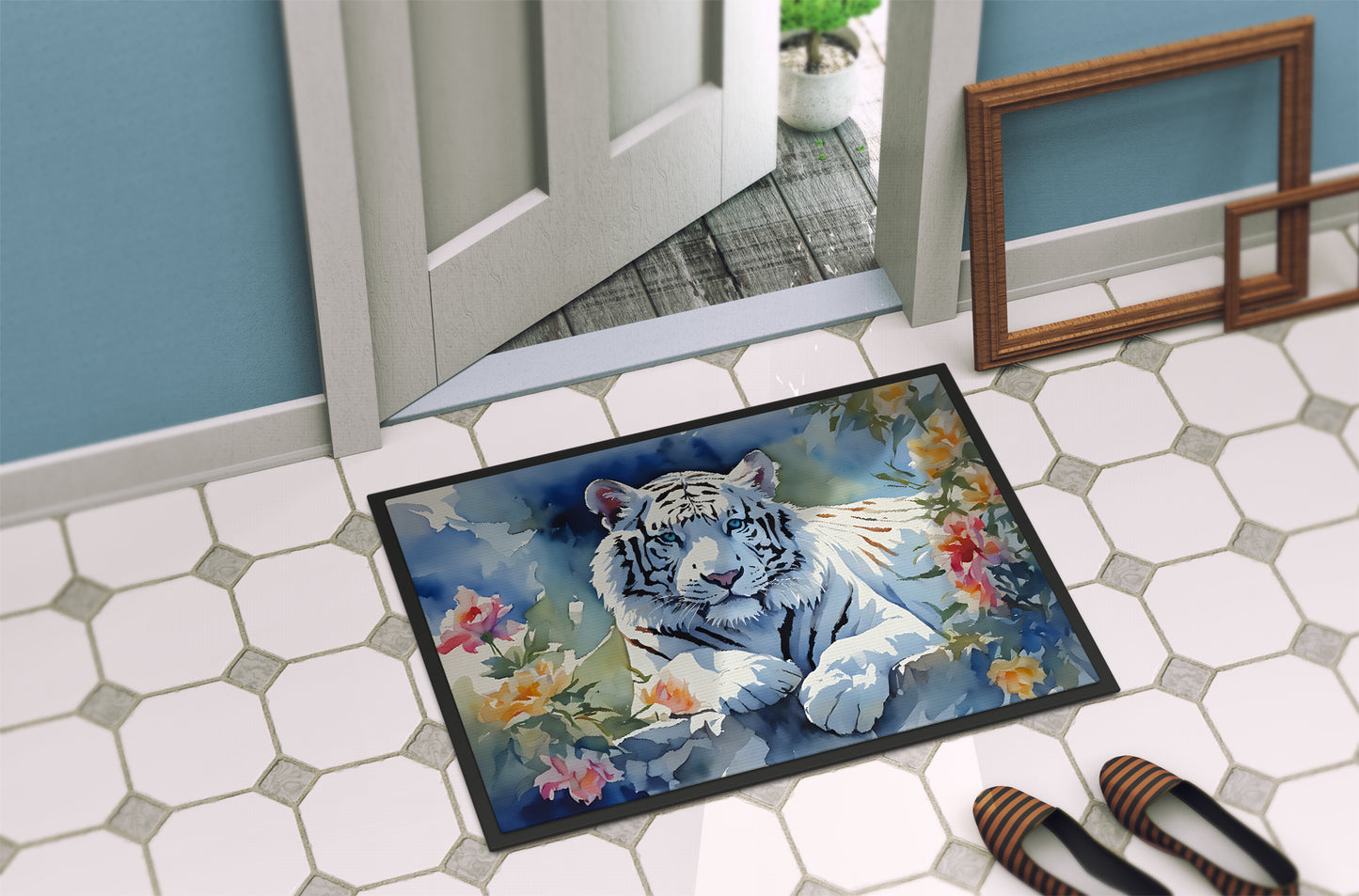 White Tiger Doormat