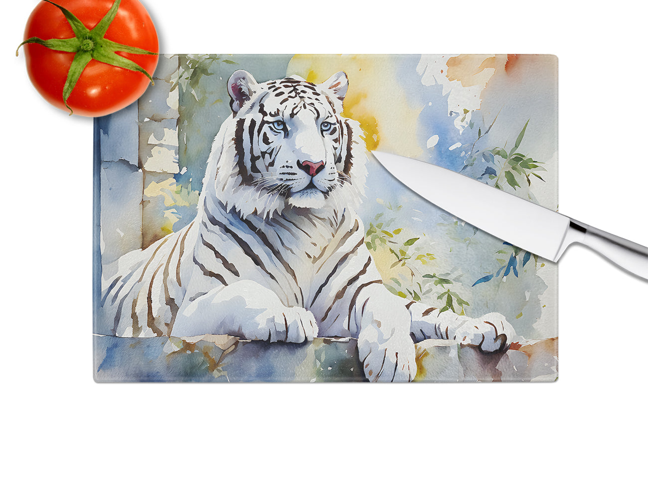 White Tiger Glass Cutting Board