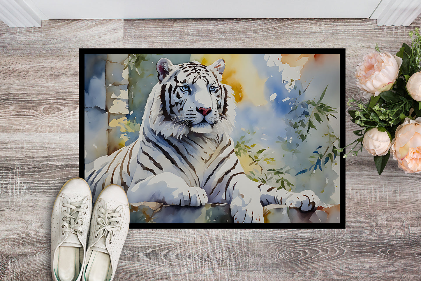 White Tiger Doormat