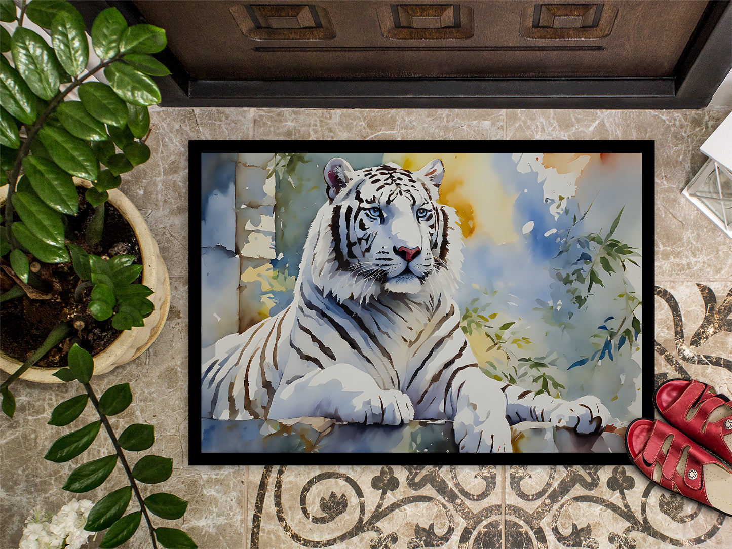 White Tiger Doormat