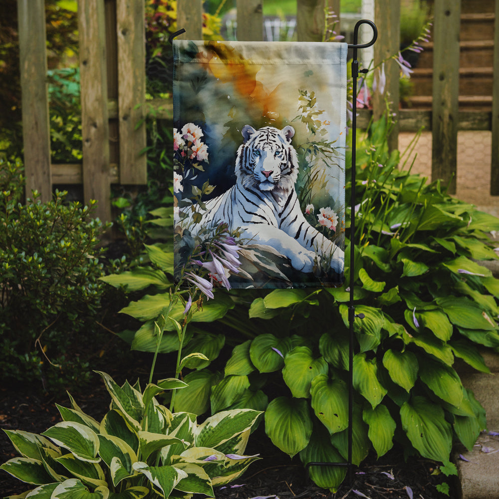 White Tiger Garden Flag