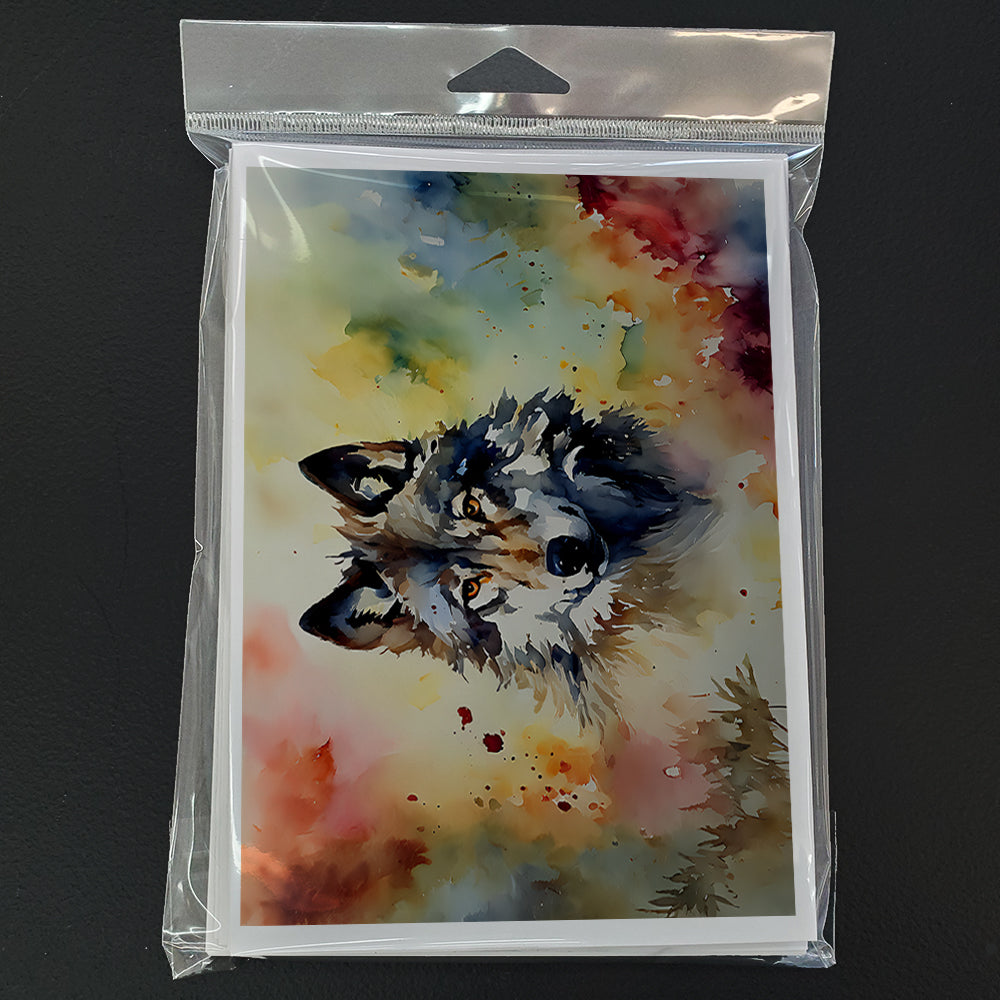 Wolves Wolf  Greeting Cards Pack of 8