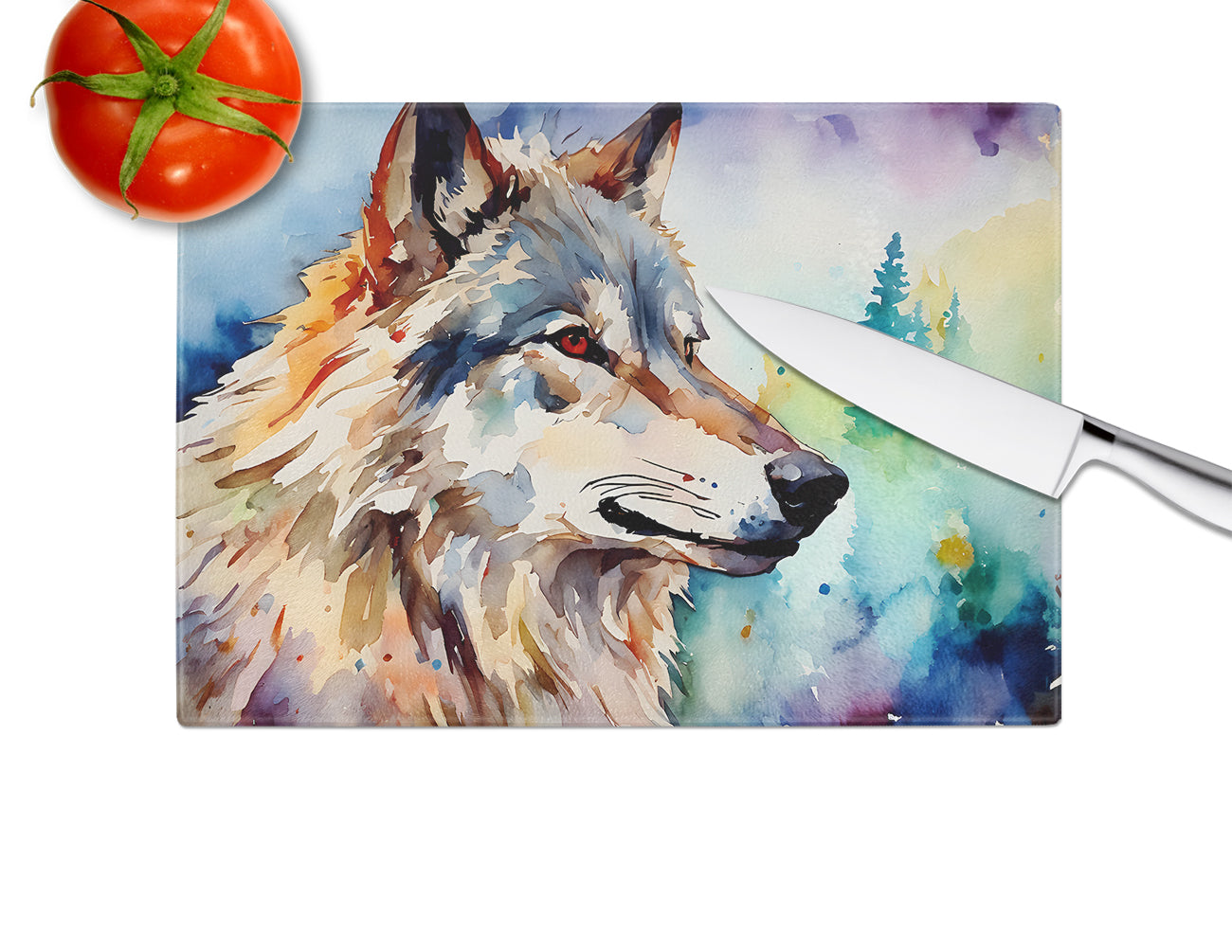 Wolves Wolf  Glass Cutting Board