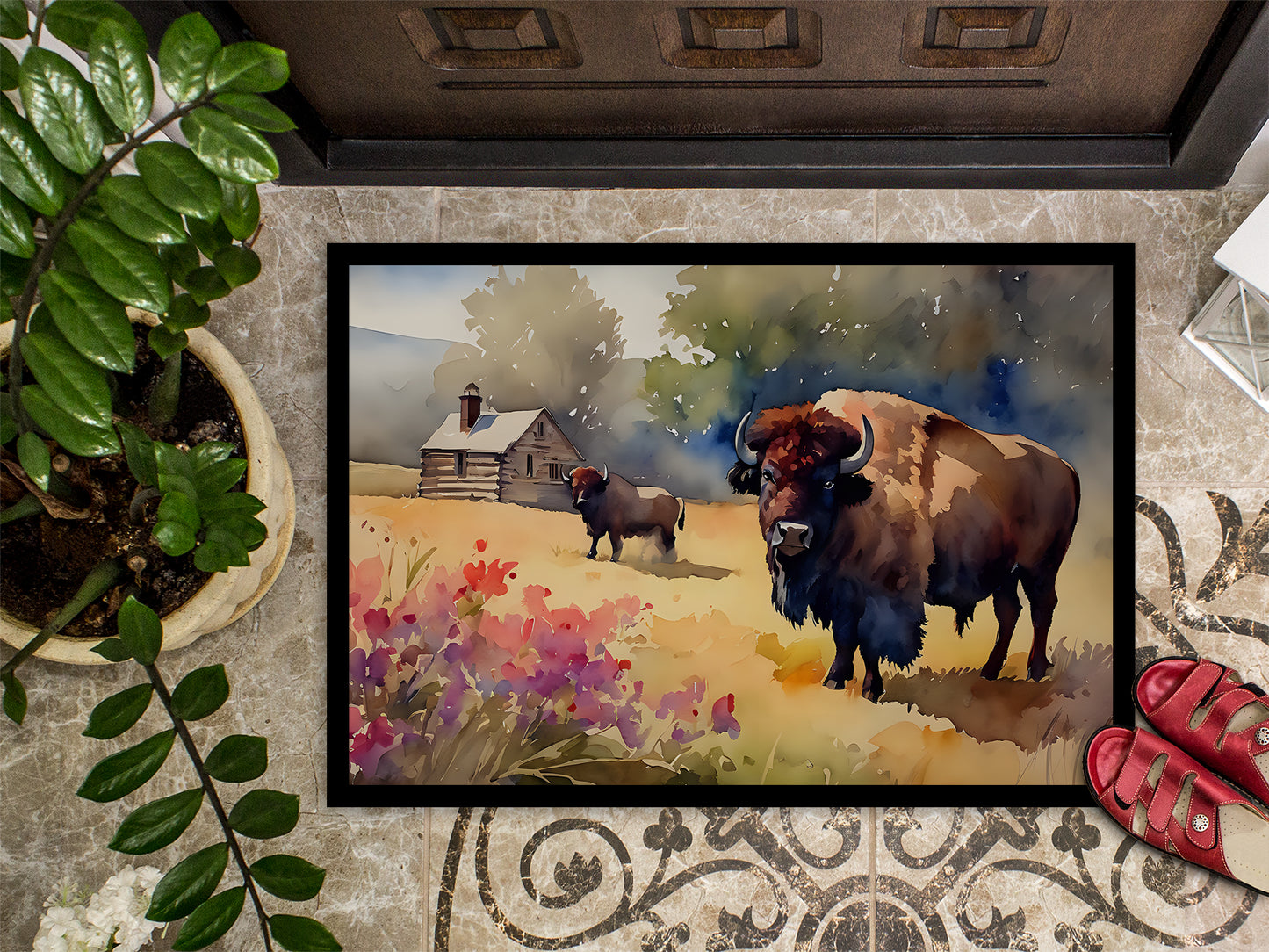 Wood Bison Doormat