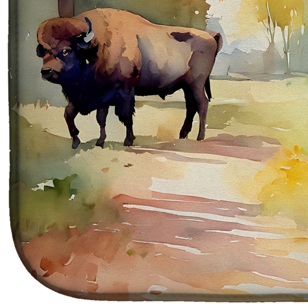 Wood Bison Dish Drying Mat