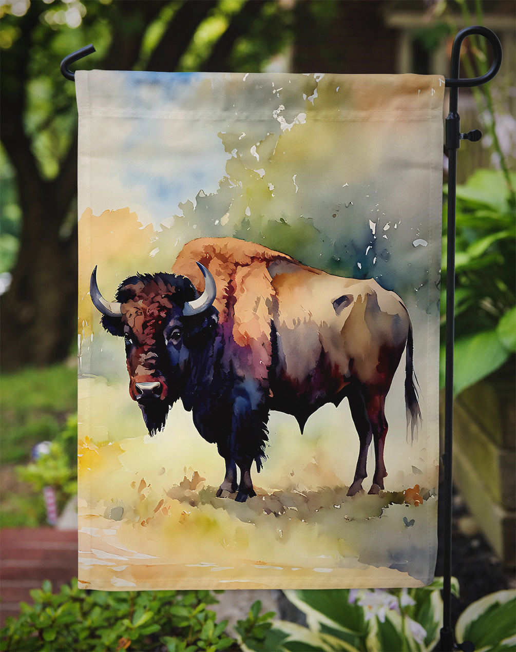 Wood Bison Garden Flag