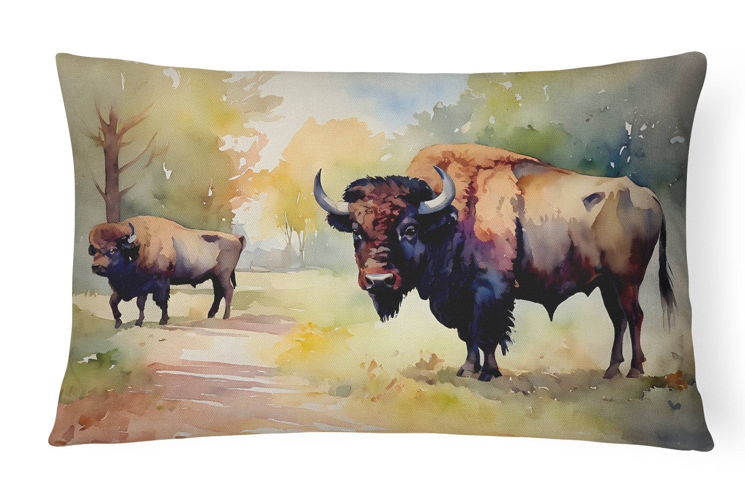 Buy this Wood Bison Throw Pillow