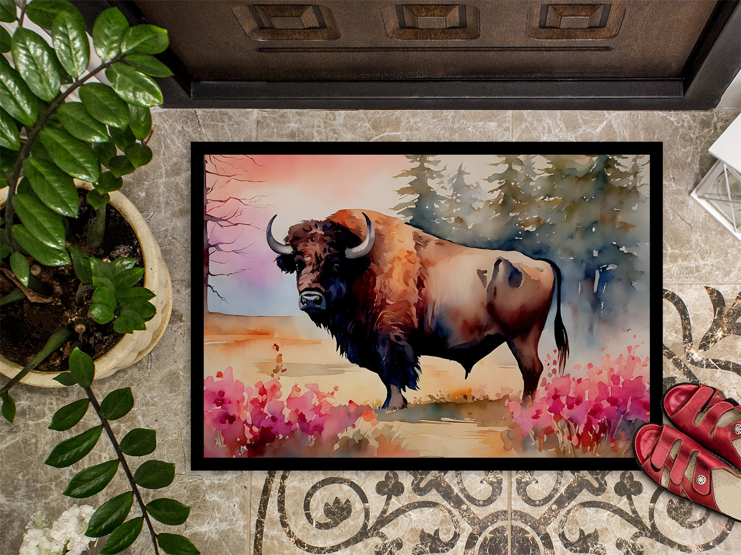 Wood Bison Doormat