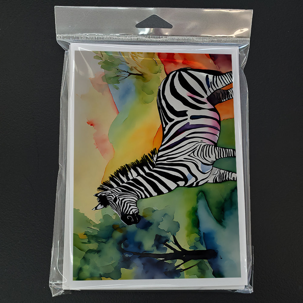 Zebra Greeting Cards Pack of 8