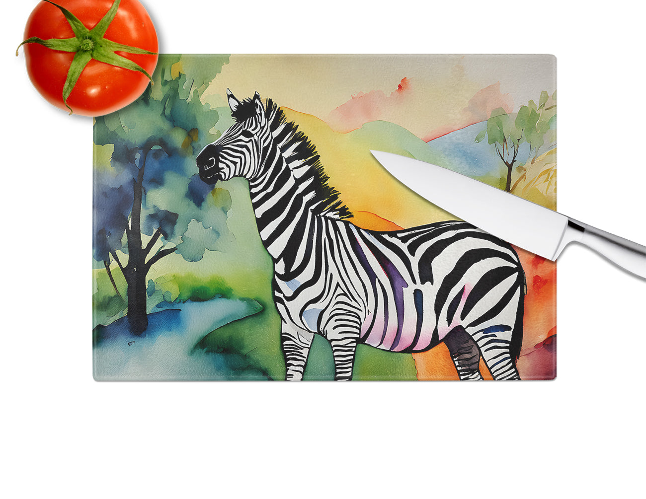 Zebra Glass Cutting Board