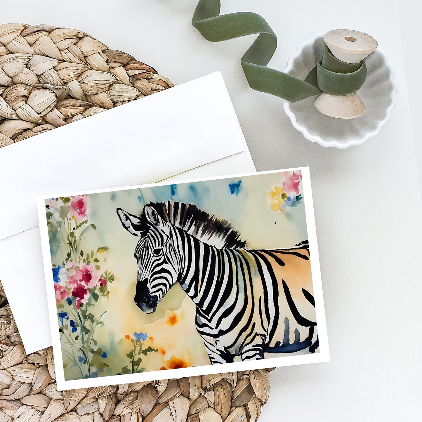 Zebra Greeting Cards Pack of 8