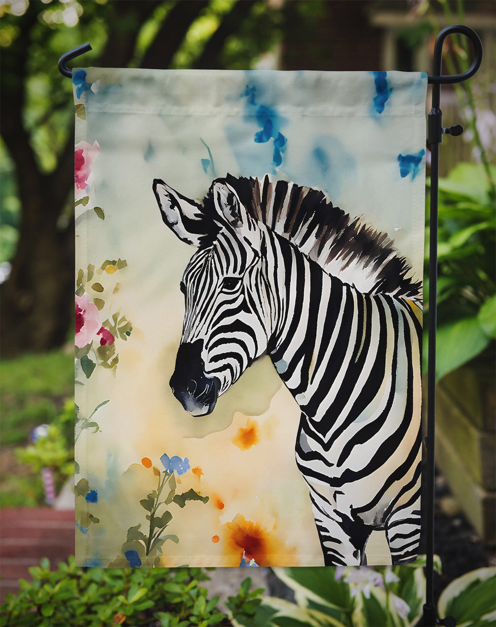 Zebra Garden Flag