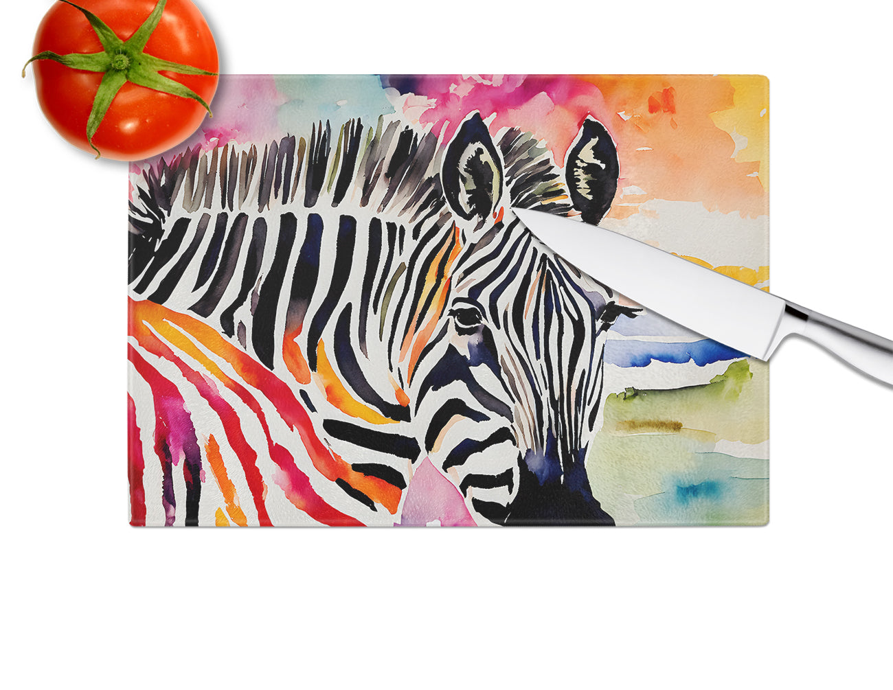 Zebra Glass Cutting Board